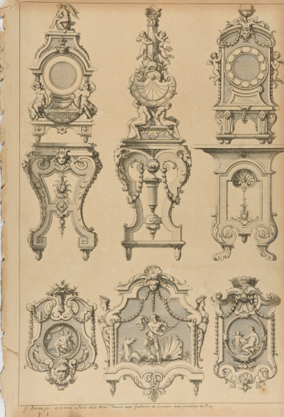 Portes a horloges, cartouches, vases et pendules - Image 2