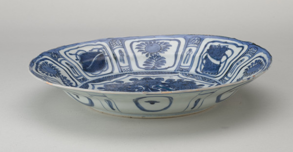 Dish Decorated with a Basket of Flowers - Image 3