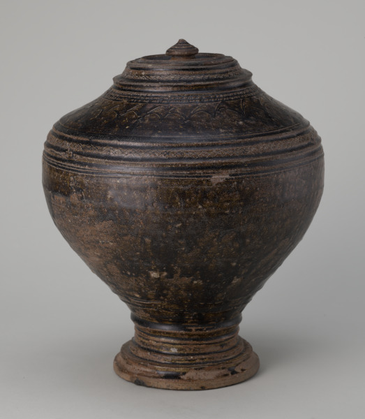 Covered Baluster-form Jar