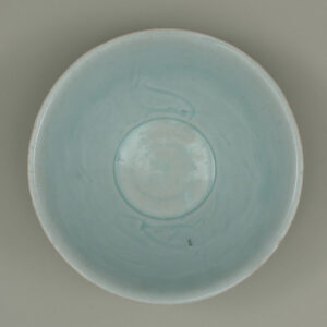 Deep Bowl with Carved Fish Design