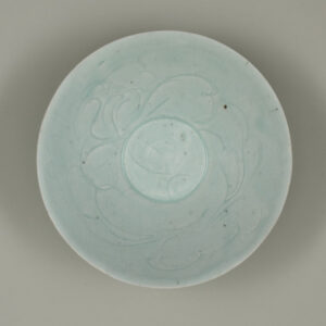 Bowl with Carved Flower and Leaves Design