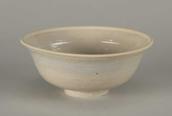 Bowl with Stamped Flower and Slip-Trailed Characters - Image 3