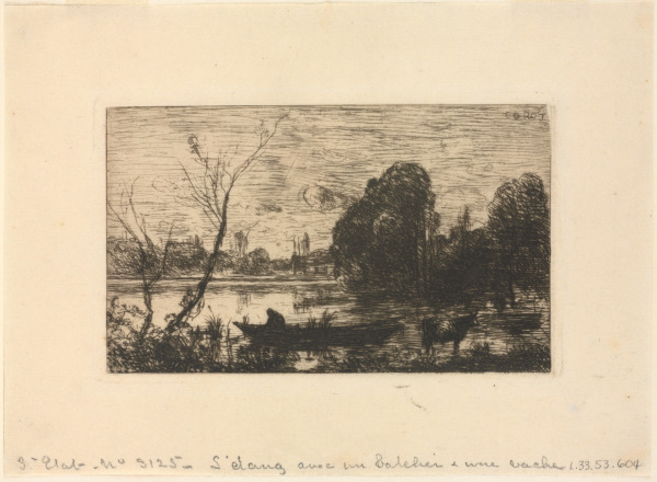 Ville D’Avray: Boatman on Pond (Evening Effect) - Image 4