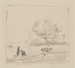 Peasants and Cows in a Field