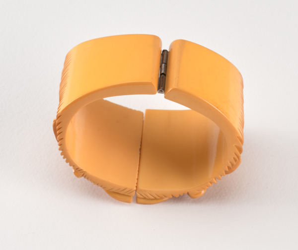 “Orange Carved Orchid” Bracelet - Image 2