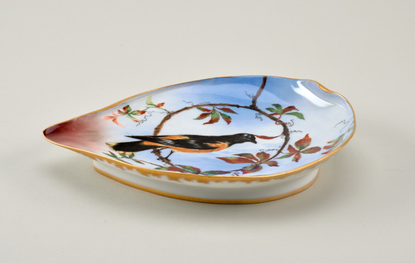 “Baltimore Oriole, and Virginia Creeper” Dessert or Fruit Plate - Image 2