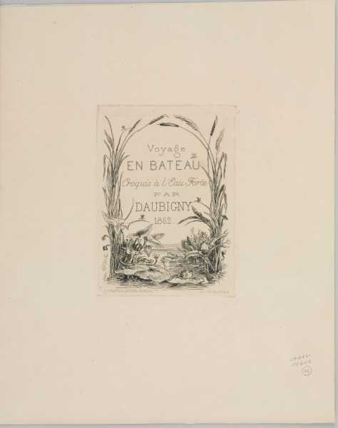 Title plate from the series “Voyage en bateau”