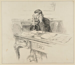 General Brugère in His Office. Elysée Palace.