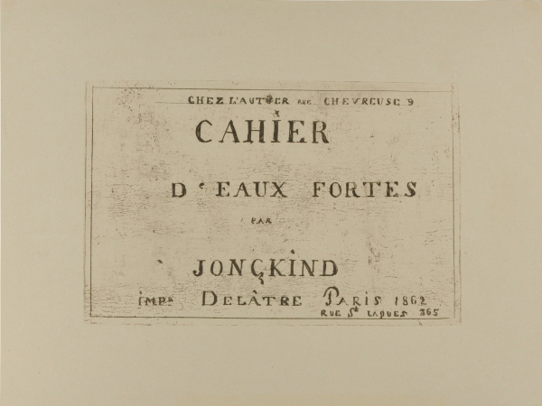 Cover from the series “Cahier de six eaux-fortes, vues de Hollande” - Image 4