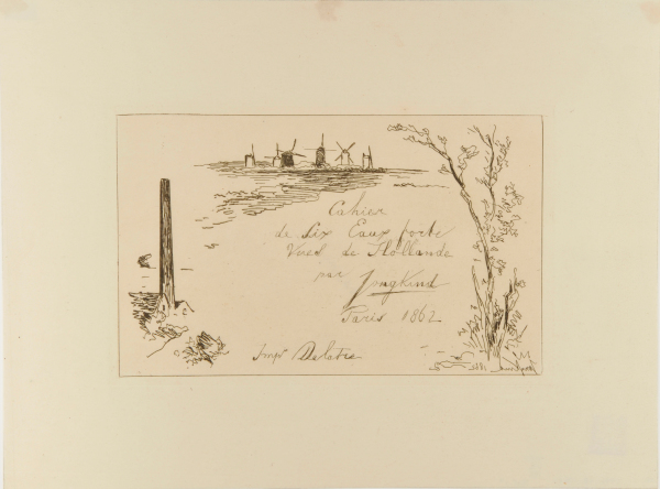 Title plate from the series “Cahier de six eaux-fortes, vues de Hollande” - Image 2
