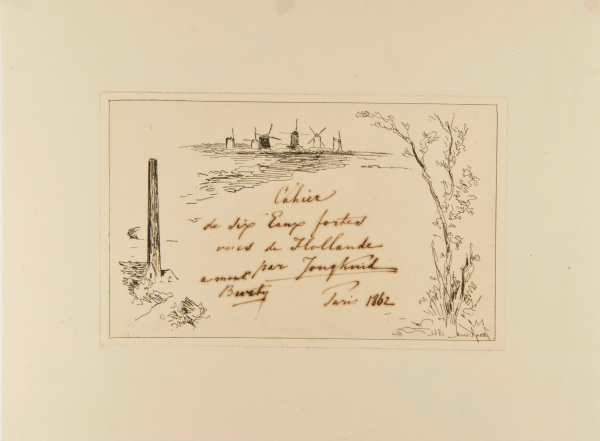 TITLE PLATE FROM THE SERIES "CAHIER DE SIX EAUX-FORTES, VUES DE HOLLANDE"