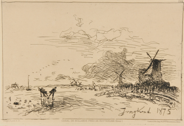 CANAL IN HOLLAND, NEAR ROTTERDAM (WINTER)