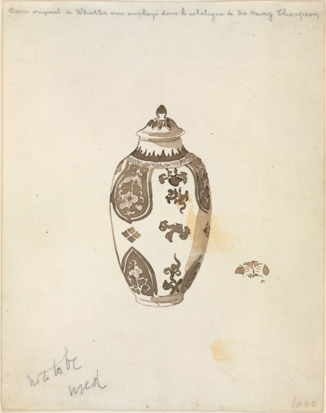 Design for a Piece of Blue and White China (Vase)