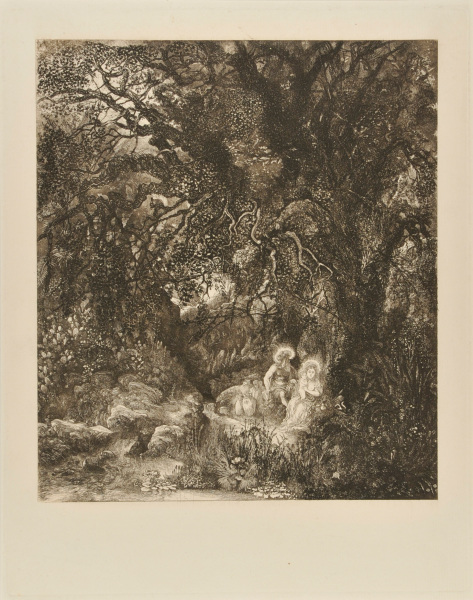 The Rest on the Flight into Egypt with a Saddled Donkey - Image 3