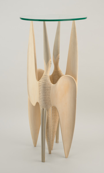 Plant Stand with Two Birds - Image 2