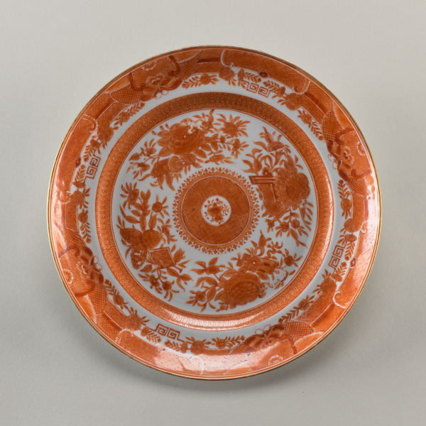 Plate Decorated with with Fitzhugh Pattern