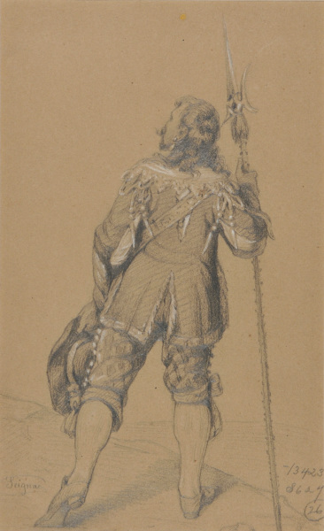 Soldier in 17th Century Costume, as Seen from the Back - Image 3