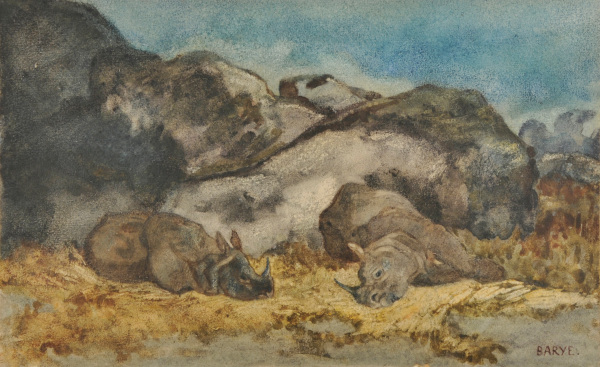 Pair of Rhinoceroses - Image 2