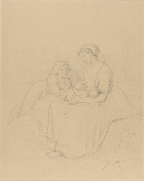 Woman Breast Feeding Her Child, Accompanied by Another Woman - Image 4