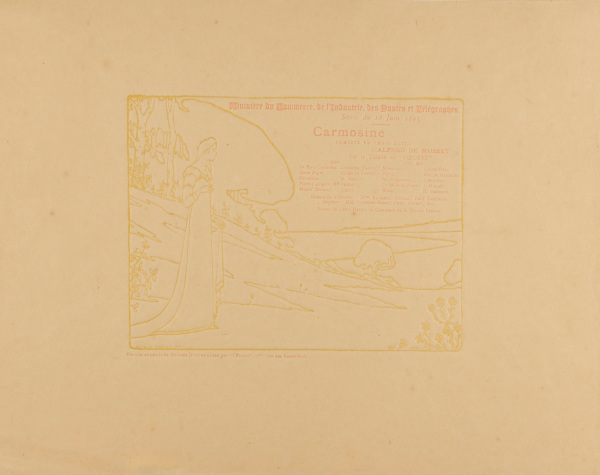 PROGRAMME POUR LA THEATRE DE L'OEUVRE - CARMOSINE