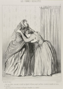 Oui, ma chère, mon mari a ravalé ma dignité de femme jusqu’à me forcer ce matin à recoudre un bouton de bretelle!……. – Jour de ma vie, si un homme me forçait à travailler à sa culotte!..