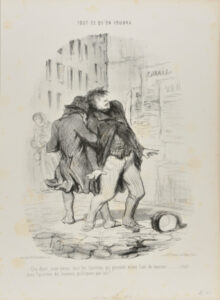 Dis-donc, mon vieux, tous les hommes qui passent m’ont l’air de tourner…. c’est donc l’quartier des hommes politiques par ici?…..