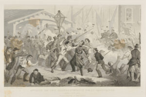 Attack on the Massachusetts 6th at Baltimore, April 10th, 1861