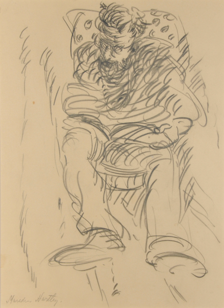 Man Seated in a Patterned Chair Reading - Image 2