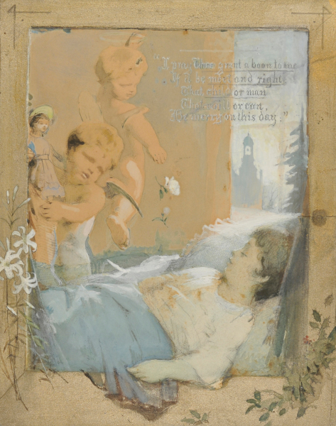 I Pray Thee Grant a Boon to Me… Design for a Christmas card for a Boston publisher, never produced/published - Image 2