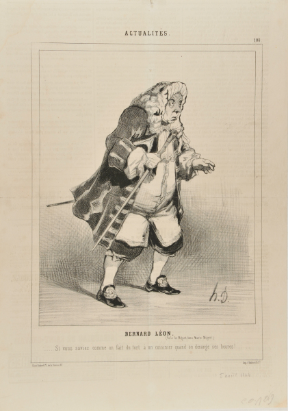 Bernard Léon, Role de Mignot (Rôle de Mignot, dans Marie Mignot)….. Si vous saviez comme on fait du tort à un cuisinier quand on dérange ses heures!……..
