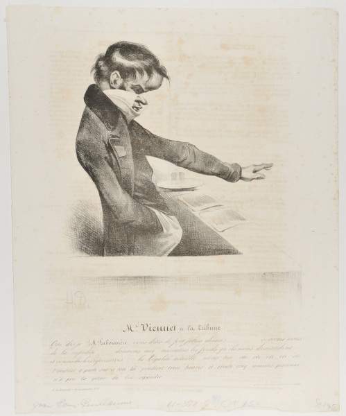 Mr. Viennet à la Tribune. Que dis-je ! (Mr. Laboissière, vous dites de fort jolies choses)…….. servons-nous de la cupidité…….. donnons aux ministres les fonds qu’ils nous demandent…… et votons des lois repressives la légalité actuelle nous tue etc. etc. etc. etc. etc.. l’orateur a parlé sur ce ton là pendant trois heures et trente-cinq minutes personne n’a pris la peine de lui répondre. - Image 3
