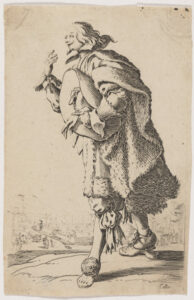 The Genteman who Bows Holding his Felt Hat Under his Arm