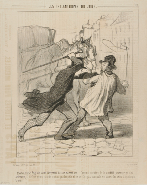 Philantrope Anglais dans l’exercice de son sacerdoce. – Comme membre de la société protectrice des animaux, il défend qu’on injurie aucun quadrupède et ne se fait pas scrupule de casser les reins à un simple bipède. - Image 3