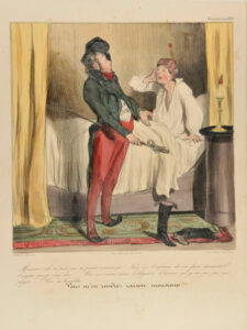 Monsieur cela ne peut pas se passer comme ça !…. Vous avez l’infamie de me faire demander l’argent que je vous dois…… Vous me mettez dans l’obligation d’avouer que je ne puis pas vous payer. Vous m’humiliez. Vous m’en rendez raison, monsieur !!!