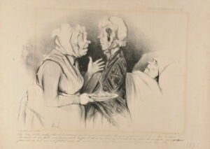 Oui ! ma petite, voilà plus de 3 semaines qu’il n’est rien entré dans son pauvre corps à ce cher homme !…… – Je viens de lui faire une bonne petite soupe de choux au lard qu’il aime tant pour le ravigoter avec quelques pommes de terre que s’il fallait croire les médecins on serait bientôt mort de faim avec leur diète………