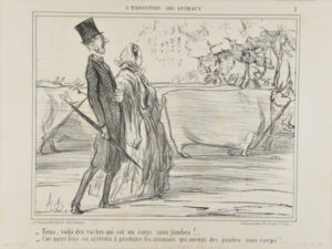 Tiens, Voilà des vaches…Tiens, voilà des vaches qui ont un corps sans jambes!… – Une autre fois on arrivera à produire des animaux qui auront des jambes sans corps!