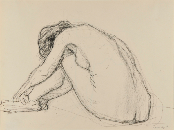 Crouching Nude (Seated Nude Woman, Turned to the Left, her Knees Upraised and Head Bent Down) - Image 4