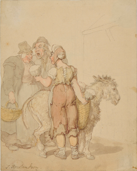 The Vegetable Seller (recto); Man with a Stick (verso) - Image 4