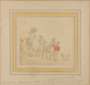 Couple Getting Down from a Carriage