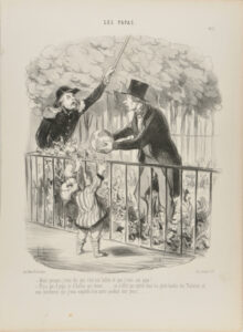 Mais puisque j’vous dis que c’est son ballon et que j’suis son papa!…. – N’y a pas d’papa ni d’ballon qui tienne…… on n’doit pas entrer dans les plate-bandes des Tuileries et mériteriez que j’vous empêche d’en sortir pendant huit jours!…..