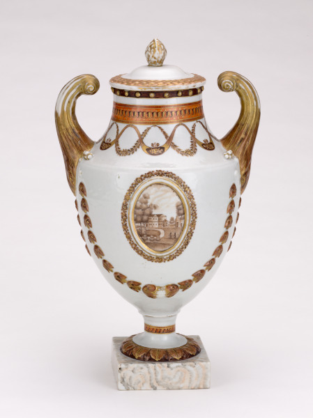 Pistol-Handled Covered Urn