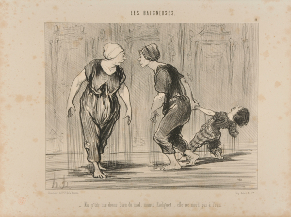 MY LITTLE ONE DOESN'T TAKE TO SWIMMING, MADAME RADIGUET.... SHE'S REALLY QUITE A NUISANCE!