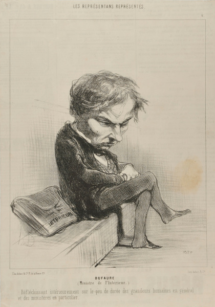 Dufaure (Ministre de l’Intérieur.) Réfléchissant intérieurement sur le peu de durée des grandeurs humaines en général et des ministères en particulier. - Image 2