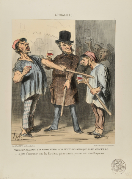 Prestation de Serment d’un Mouveau Membre de la Société Philantropique du dix Décembre. – Je jure d’assommer tous les Parisiens qui ne crieront pas avec moi: vive l’empereur! - Image 2