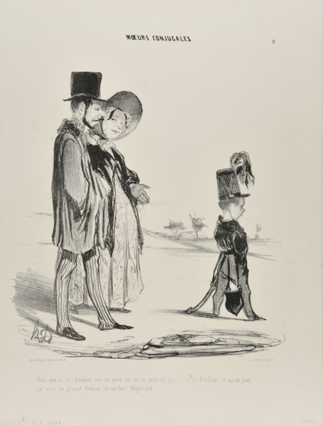 SEE HIM STRUT WITH SUCH A STYLE - YOU'D SWEAR HE WAS AN OFFICER OF THE ARTILLERY, AND THAT HE WAS CUT OUT FOR A GREAT LAWYER OR POWERFUL BUSINESS MAN.