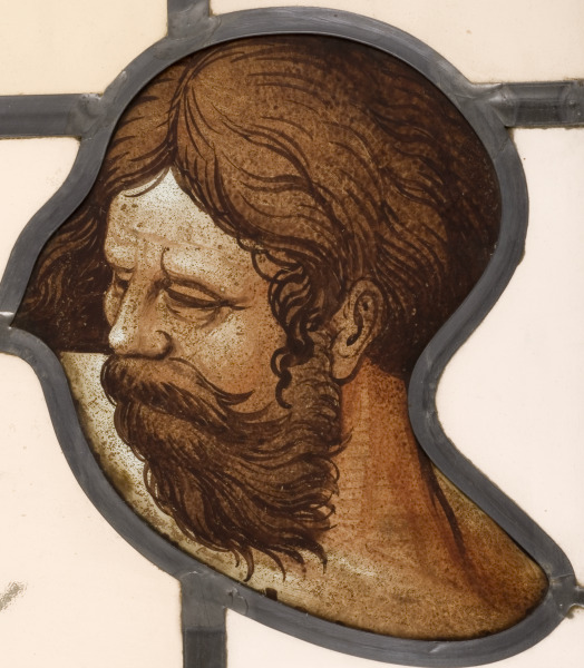 Bearded Man Looking Down