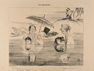 Mme Greluche: Oh Gustave, qu’elle est bonne! une vraie chaleur d’amour ! regarde-le notre fils Loulou ; la jolie petite figure qu’il fait !..- Mr. Greluche : Et Pyrame ! il a une peur….de Chien ! Si tu savais ce qu’il fait le petit capon !