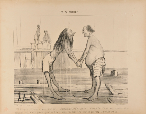 Eh bonjour! enchanté de vous rencontrer. – Comment se porte Madame ? – A merveille. – Dans l’eau, je ne vous reconnaissais pas; je vous prenais pour un lion – Vous êtes bien bon, c’est ce que tout le monde me dit. - Image 2