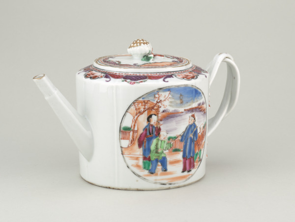 Teapot Decorated with Medallions of Chinese Figures - Image 7