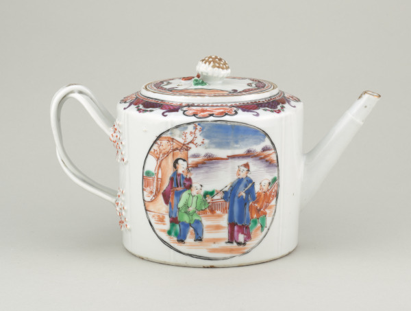 Teapot Decorated with Medallions of Chinese Figures - Image 6